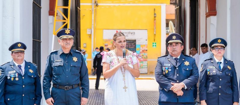 ALCALDESA AGRADECE EL TRABAJO DE LOS POLICÍAS MUNICIPALES