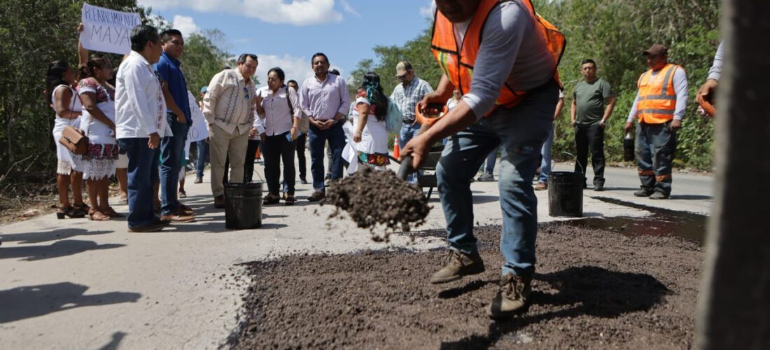 REPARA EL GOBIERNO EL TRAMO CHEMAX-COBÁ