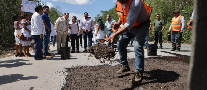 REPARA EL GOBIERNO EL TRAMO CHEMAX-COBÁ
