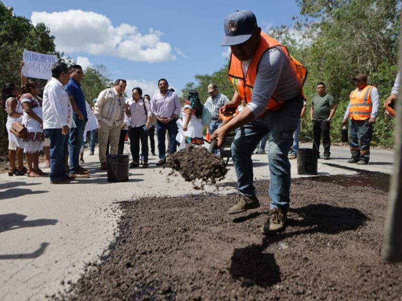 REPARA EL GOBIERNO EL TRAMO CHEMAX-COBÁ