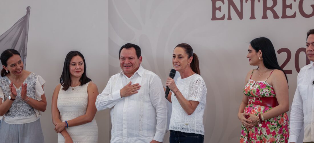 CLAUDIA SHEINBAUM Y JOAQUÍN DÍAZ DE GIRA POR YUCATÁN