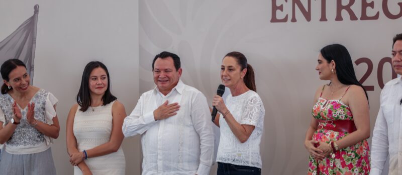 CLAUDIA SHEINBAUM Y JOAQUÍN DÍAZ DE GIRA POR YUCATÁN
