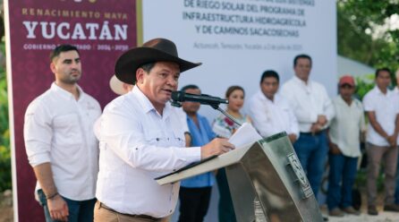 BANDERAZO AL SISTEMA DE RIEGO SOLAR