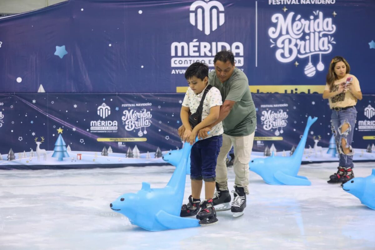 ALCALDESA INAUGURA MAGIA SOBRE HIELO