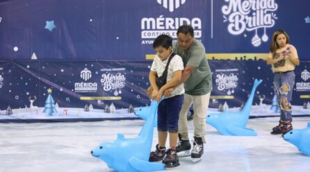 ALCALDESA INAUGURA MAGIA SOBRE HIELO
