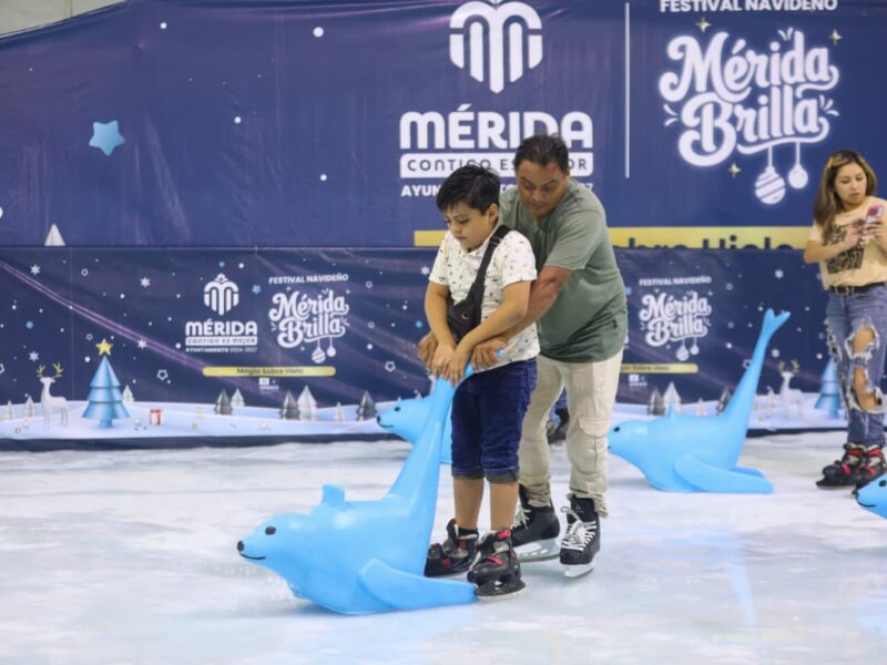 ALCALDESA INAUGURA MAGIA SOBRE HIELO