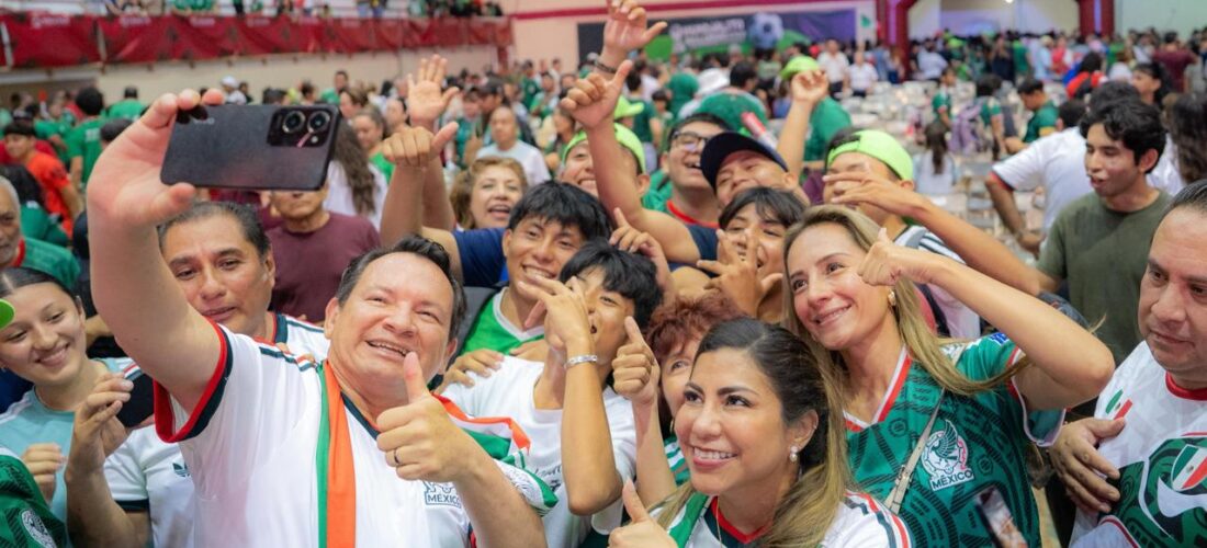 LA PASIÓN MUNDIALISTA REUNE A FAMILIAS YUCATECAS