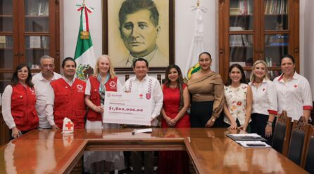 CRUZ ROJA RECIBE DONATIVO DEL GOBIERNO ESTATAL