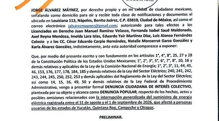 DENUNCIA POPULAR POR APAGÓN