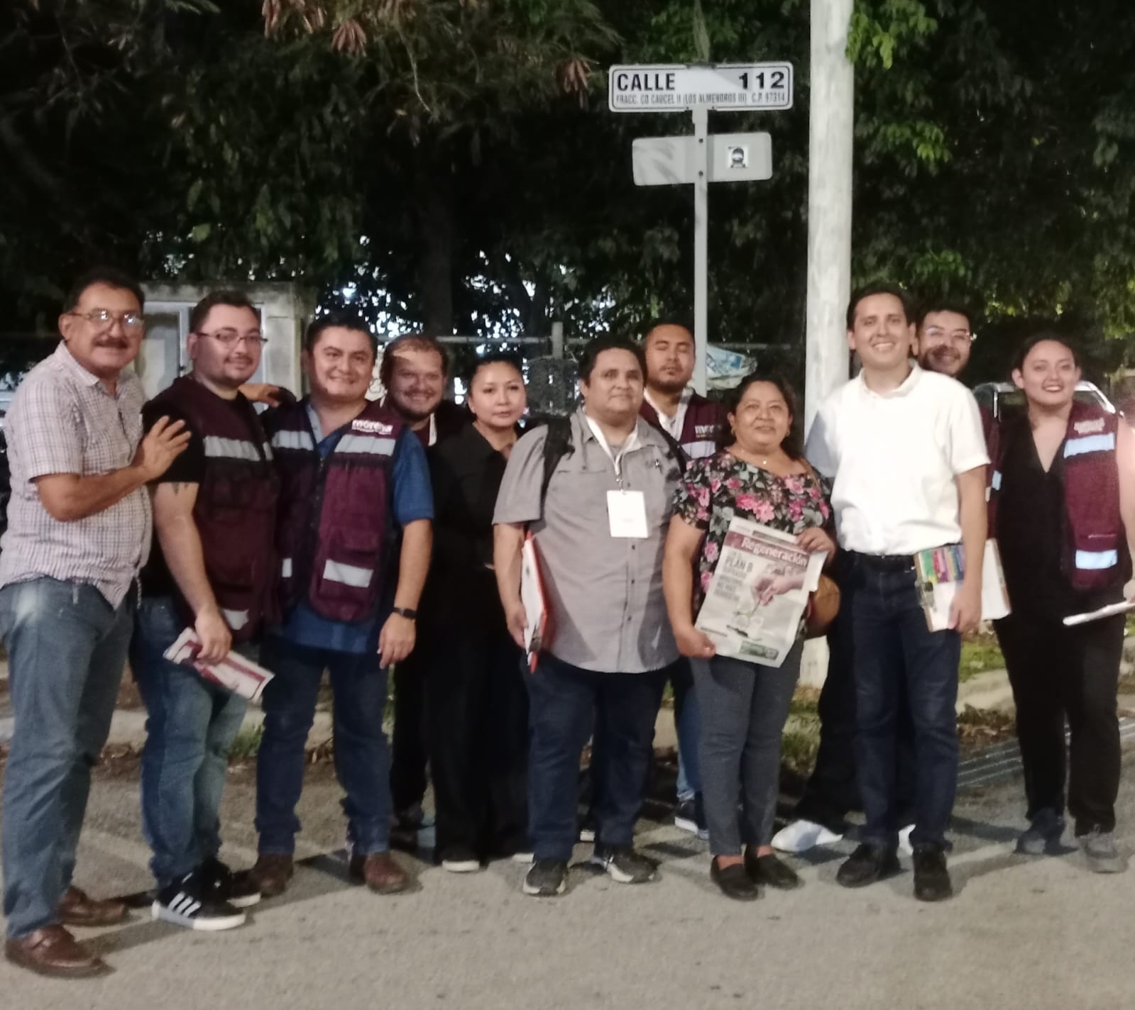 REGIDOR REALIZA CAMINATA EN ALMENDROS